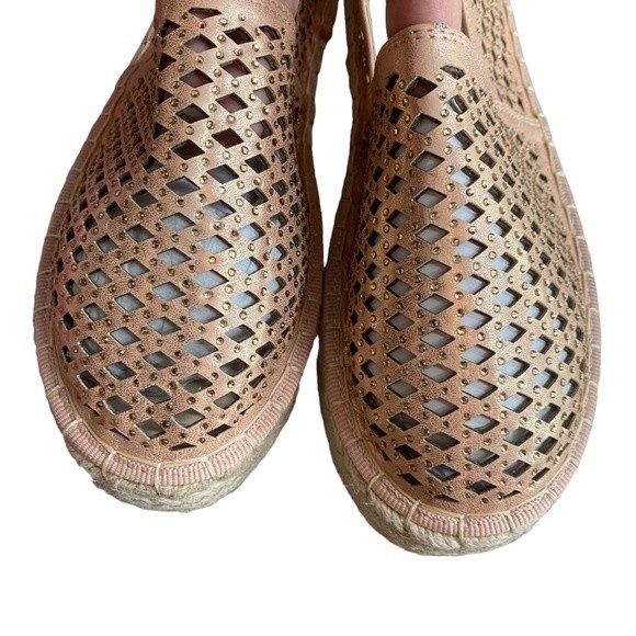 Catherine Malandrino Size 6 Melchior Espadrille Slip On Loafers Rose Gold NWT - Picture 4 of 10